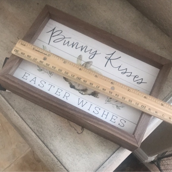 Shabby Chic Cottage Easter Spring Bunny wooden sign - Picture 8 of 9